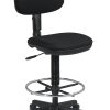 Realspace® Sled-Base Padded Fabric Seat, Fabric Back Stacking Chair 22″ Seat Width, Black Seat/Chrome Frame, Quantity: 1 3