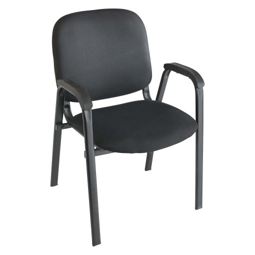 Realspace® Stacking Guest Office Chair, Black - Image 2
