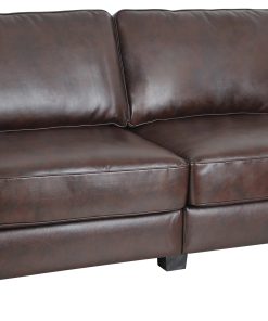 Serta® RTA Monaco Bonded Leather Sofa, 72″W, Brown 2