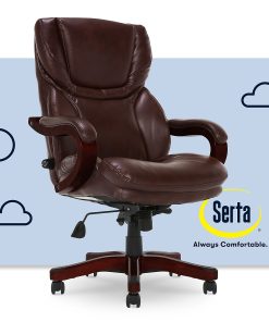 Serta® Conway Big & Tall Bonded Leather High-Back Office Chair, Brown 2
