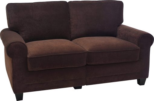 Serta® RTA Trinidad Collection Fabric Loveseat Sofa, 61"W, Chocolate - Image 2