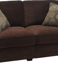 Serta® RTA Trinidad Collection Fabric Loveseat Sofa, 61"W, Chocolate