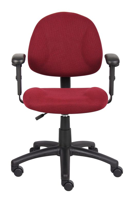 Boss Office Products Posture Mid-Back Task Chair, Black/Burgundy - Image 2
