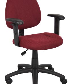 Boss Office Products Posture Mid-Back Task Chair, Black/Burgundy