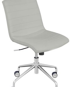 Elle Décor Adelaide Mid-Back Task Chair, Ivory/Yellow Gold