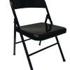 Realspace® Metal Folding Chairs, Black, Set Of 4 Chairs