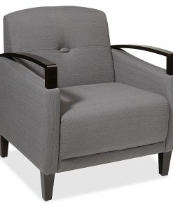 Ave Six Main Street Woven Arm Chair, Charcoal/Espresso 2