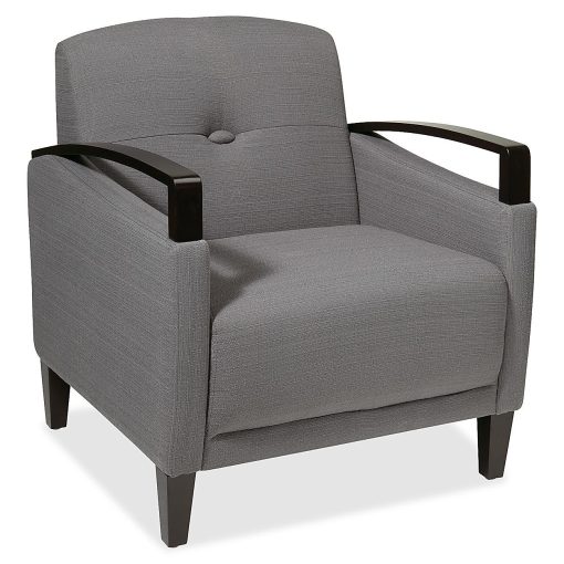 Ave Six Main Street Woven Arm Chair, Charcoal/Espresso - Image 2