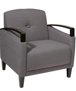 Ave Six Main Street Woven Arm Chair, Charcoal/Espresso