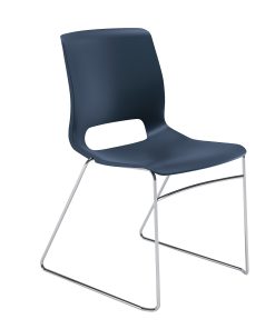 HON® Motivate Sled-Base Stacking Chair, Regatta, Set Of 4