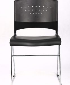 Boss Office Products Stack Chairs in Black, Set of 5 2