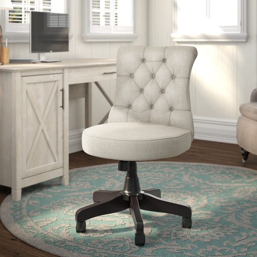 Bush Business Furniture Arden Lane Mid-Back Tufted Office Chair, Cream, Standard Delivery - Image 2