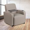 Lorell® Deluxe Guest Chair, Charcoal/Mahogany 3
