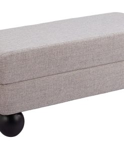 Zuo Davao Polyester Bench, 18-1/8”H x 45-5/16”W x 17-5/16”D, Gray 2