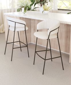 Zuo Josephine Barstools, Cream, Set Of 2 Barstools 2