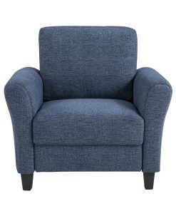 Lifestyle Solutions Winslow Chair With Rolled Arms, Blue