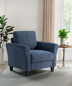 Lifestyle Solutions Winslow Chair With Rolled Arms, Blue 2