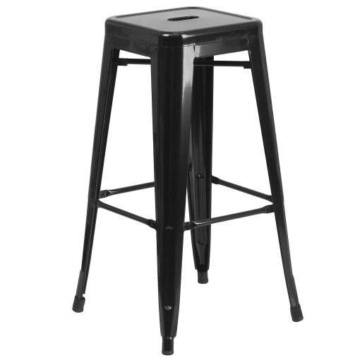 Flash Furniture Commercial Backless Bar Stool, Black - Image 2