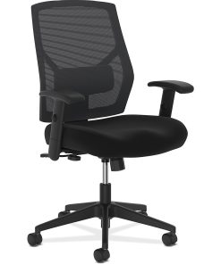 HON® Crio Fabric Mid-Back Task Chair, Black