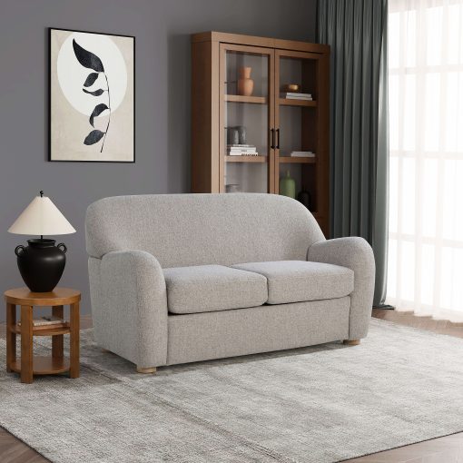 Lifestyle Solutions Gilroy Loveseat, 32-3/4”H x 57-1/10”W x 33-1/10”D, Pebble - Image 2