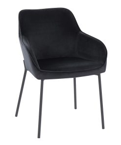 LumiSource Daniella Dining Chairs, Black, Set Of 2 Chairs 2