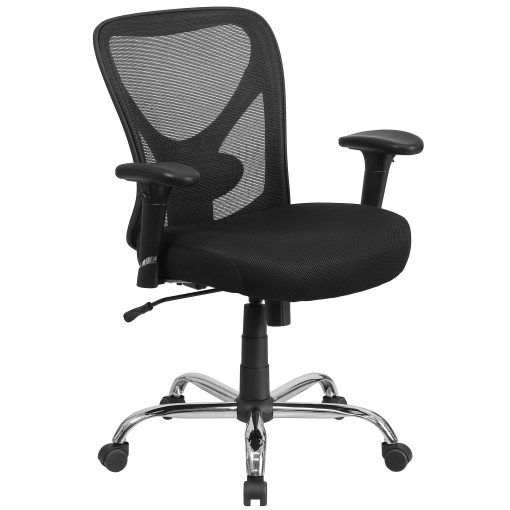 Flash Furniture HERCULES Mesh Mid-Back Task Chair, Black - Image 2
