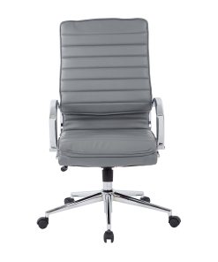 Office Star™ Pro-Line II™ SPX Bonded Leather High-Back Chair, Charcoal/Chrome 2