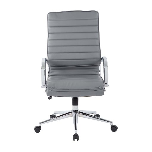 Office Star™ Pro-Line II™ SPX Bonded Leather High-Back Chair, Charcoal/Chrome - Image 2