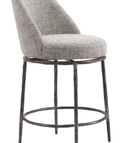 Zuo Nordhavn Swivel Counter-Height Stool, Gray