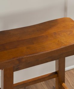 Powell Saddle Counter Stool, Honey Brown 2