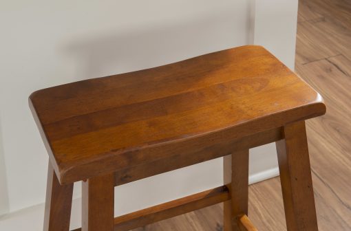 Powell Saddle Counter Stool, Honey Brown - Image 2