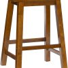 Powell Saddle Counter Stool, Honey Brown