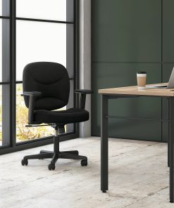 HON® Basyx ValuTask® Low-Back Task Chair, Black 2