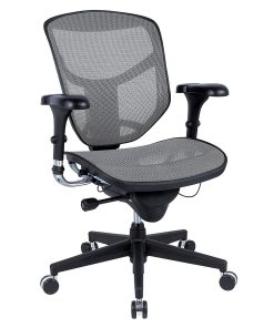 WorkPro® Quantum 9000 Series Ergonomic Mesh/Mesh Mid-Back Chair, Black/Gray, BIFMA Compliant