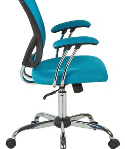 Office Star™ Avenue Six Juliana Mesh Task Chair, Blue/Silver 2