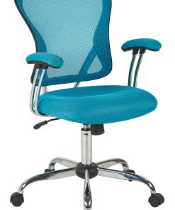 Office Star™ Avenue Six Juliana Mesh Task Chair, Blue/Silver