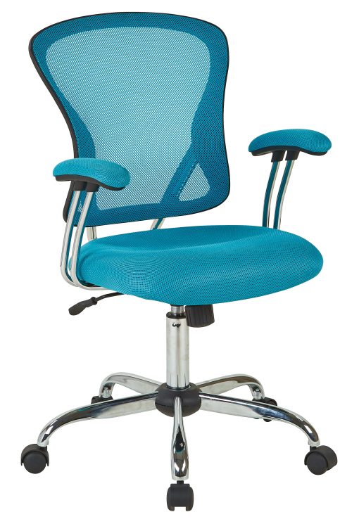 Office Star™ Avenue Six Juliana Mesh Task Chair, Blue/Silver