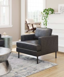 Zuo Decade Faux Leather Accent Chair, Vintage Gray 2