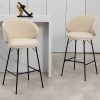 LumiSource Fuji Contemporary Counter Stools, White/Silver, Set Of 2 Stools, B30FUJIHBSSW2 3