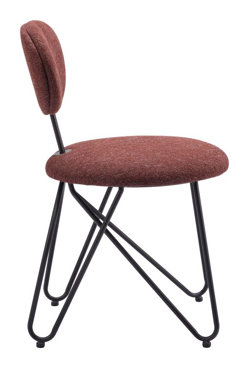 Zuo Novi Dining Chairs, Maroon Brown, Set Of 2 Chairs - Image 2