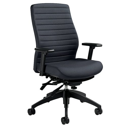 Global® Aspen Fabric High-Back Chair, Charcoal/Black