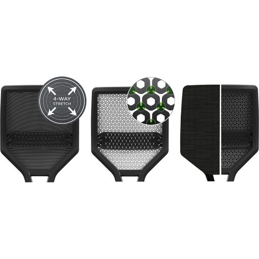 HON® Solve Fabric Mid-Back Task Chair, Ilira-Stretch Mesh Back, Black - Image 2