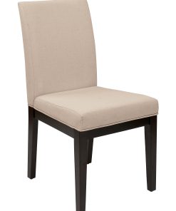 Ave Six Dakota Parsons Chair, Linen/Dark Brown