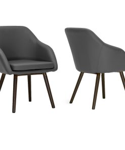 Glamour Home Adaya Dining Chairs, Gray, Set Of 2 Chairs