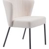 Zuo Aimee Dining Chairs, Cream, Set Of 2 Chairs