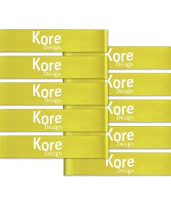 Kore Design™ Fidget Kick Bands, Silicone, 2" x 24", Yellow, Pack Of 10 Bands