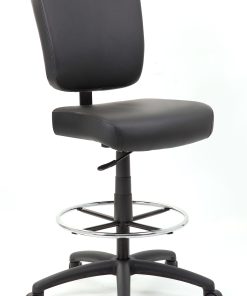 Boss Office Products Heavy Duty Armless Drafting Stool, Black