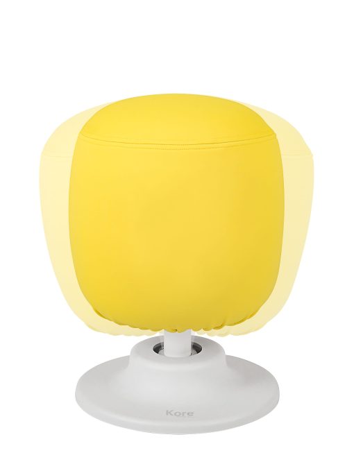 Kore Design™ Kids Adjustable Pivot Stool, Yellow/White, KDAP2024WK - Image 2