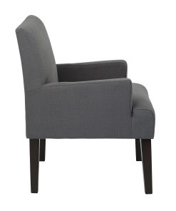Ave Six Work Smart™ Main Street Guest Chair, Woven Charcoal/Black 2