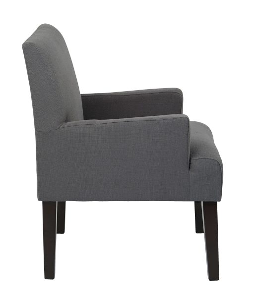 Ave Six Work Smart™ Main Street Guest Chair, Woven Charcoal/Black - Image 2